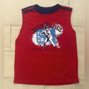 Kids Arizona Jean Red Sleeveless Kids Baseball Top Size 5-6 M